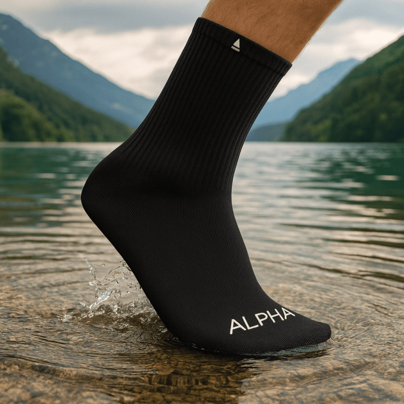 ALPHA U Waterproof Performance Socks Blk