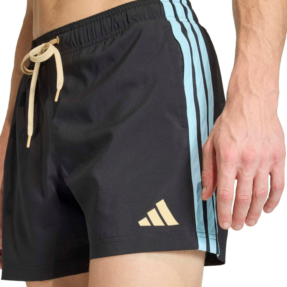 adidas Mens 3 Stripes 5in Shorts Black