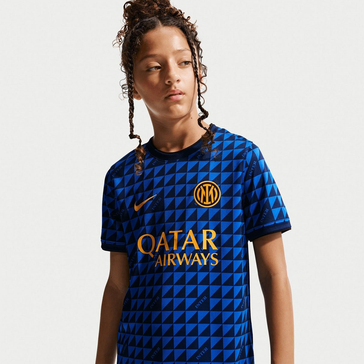Nike Inter 26 Kids Home PM Jersey Blue