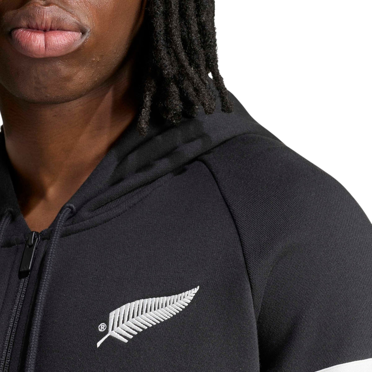 adidas All Blacks Mens LSW FZ Hoodie Blk