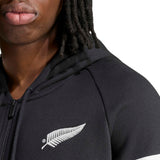 adidas All Blacks Mens LSW FZ Hoodie Blk