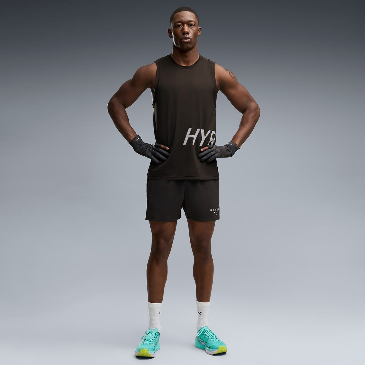 Puma Mens X Hyrox PWRMode 5in Shorts Blk