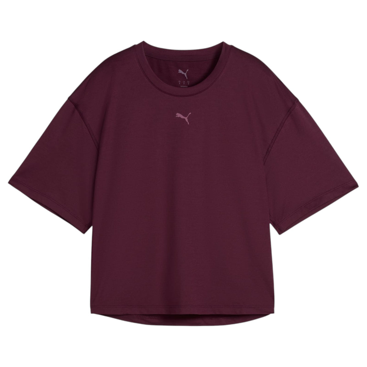 Puma W Cloudspun Relaxed Tee Maroon