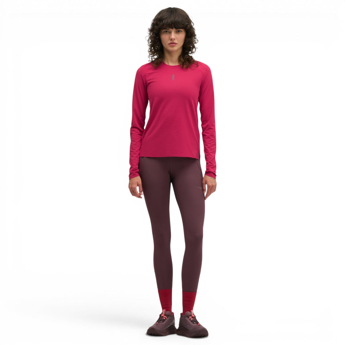Hoka W Everyrun Long Sleeve Red