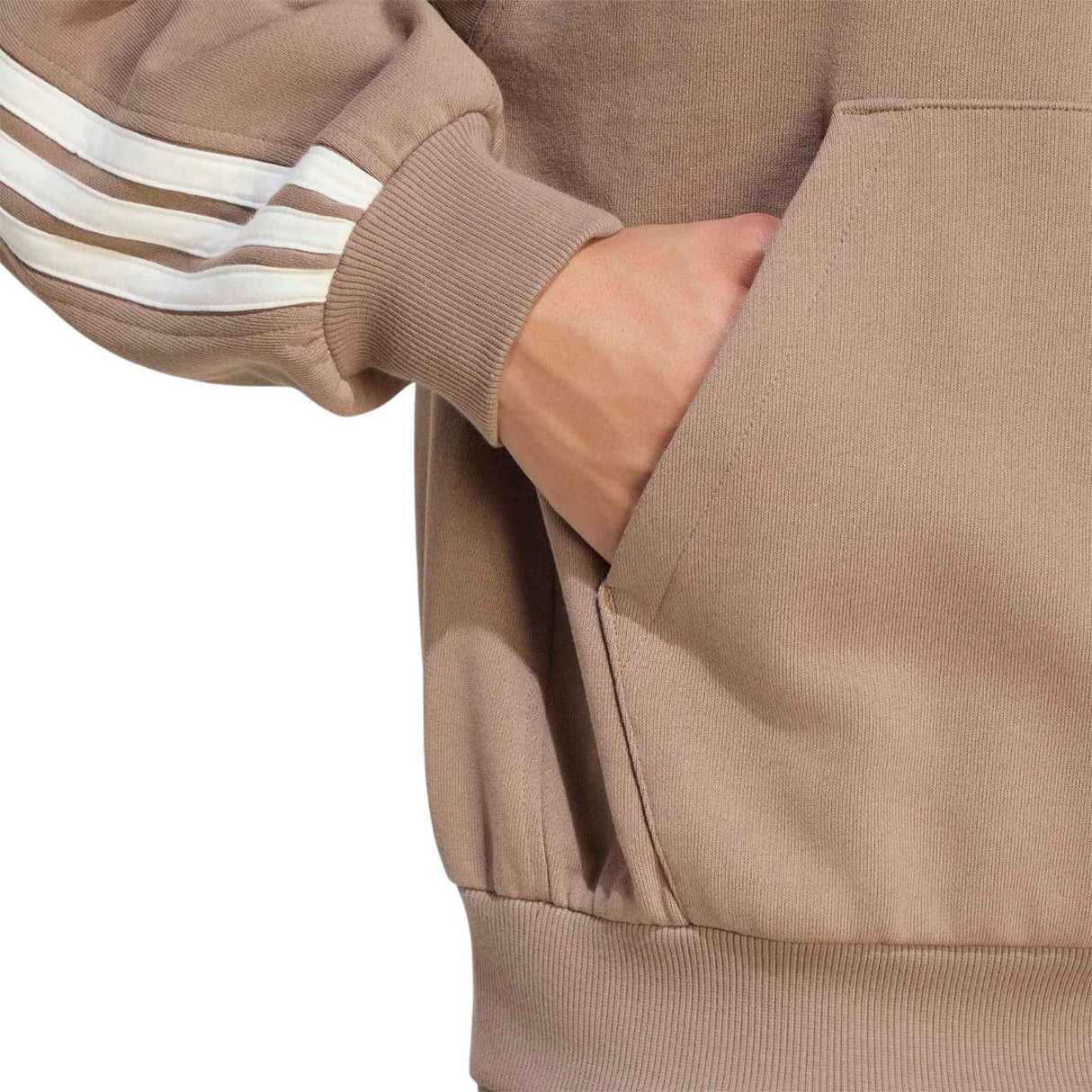 adidas Mens AK 3S OH Hoodie Brown