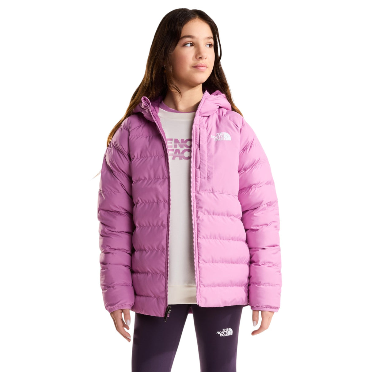 TNF Girl Reversible Perrito Hdy Jckt Pnk