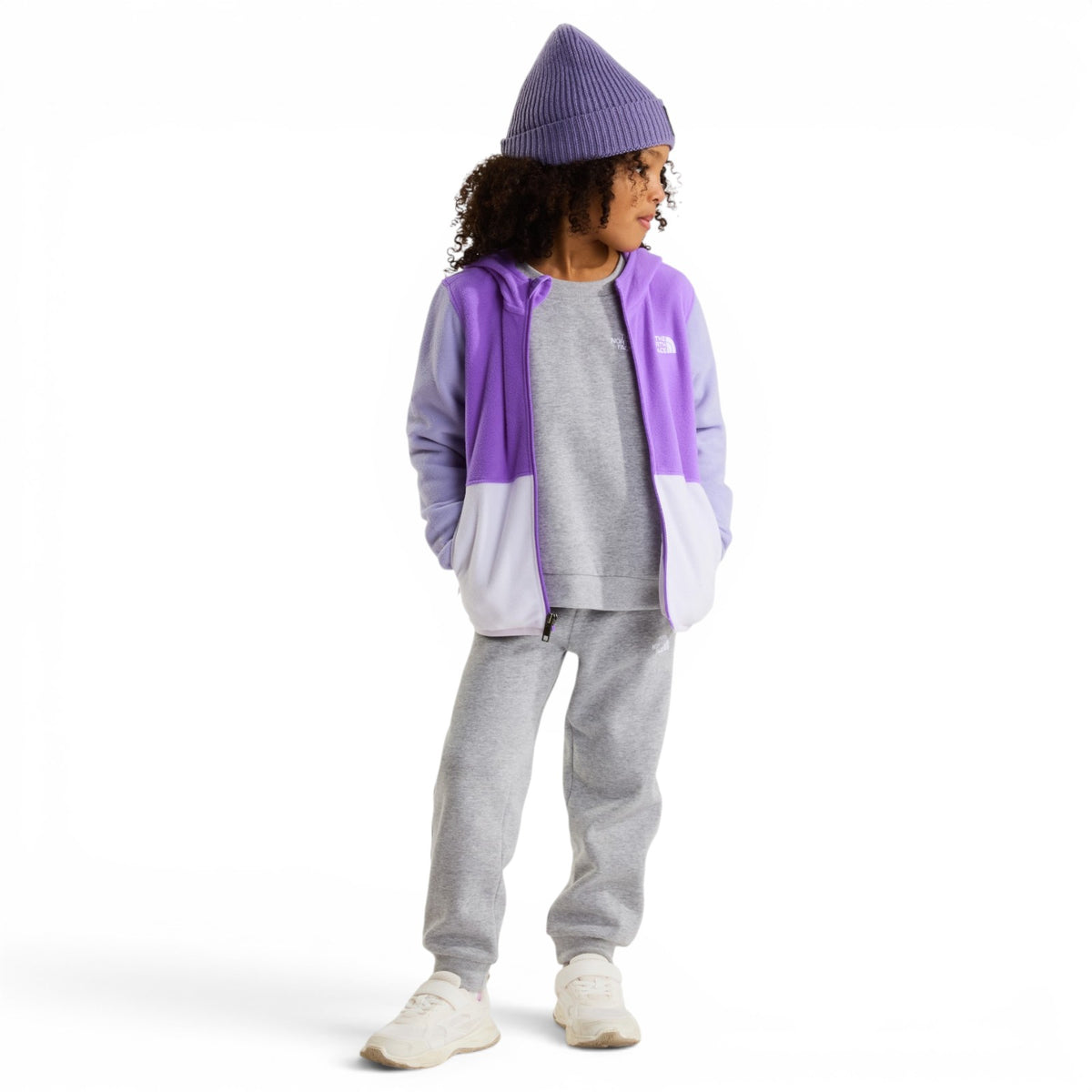TNF Jr Kid Glacier FZ Hoody Elevation Wh