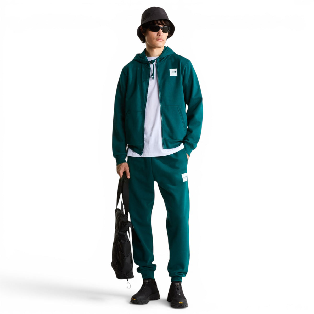 TNF Mens Box Half Dome Hoodie Green