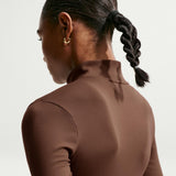 NIKE WMS ONE DF FZ FITTED JACKET Brown