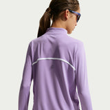 Nike Girls DF Tempo LS Half Zip Purple