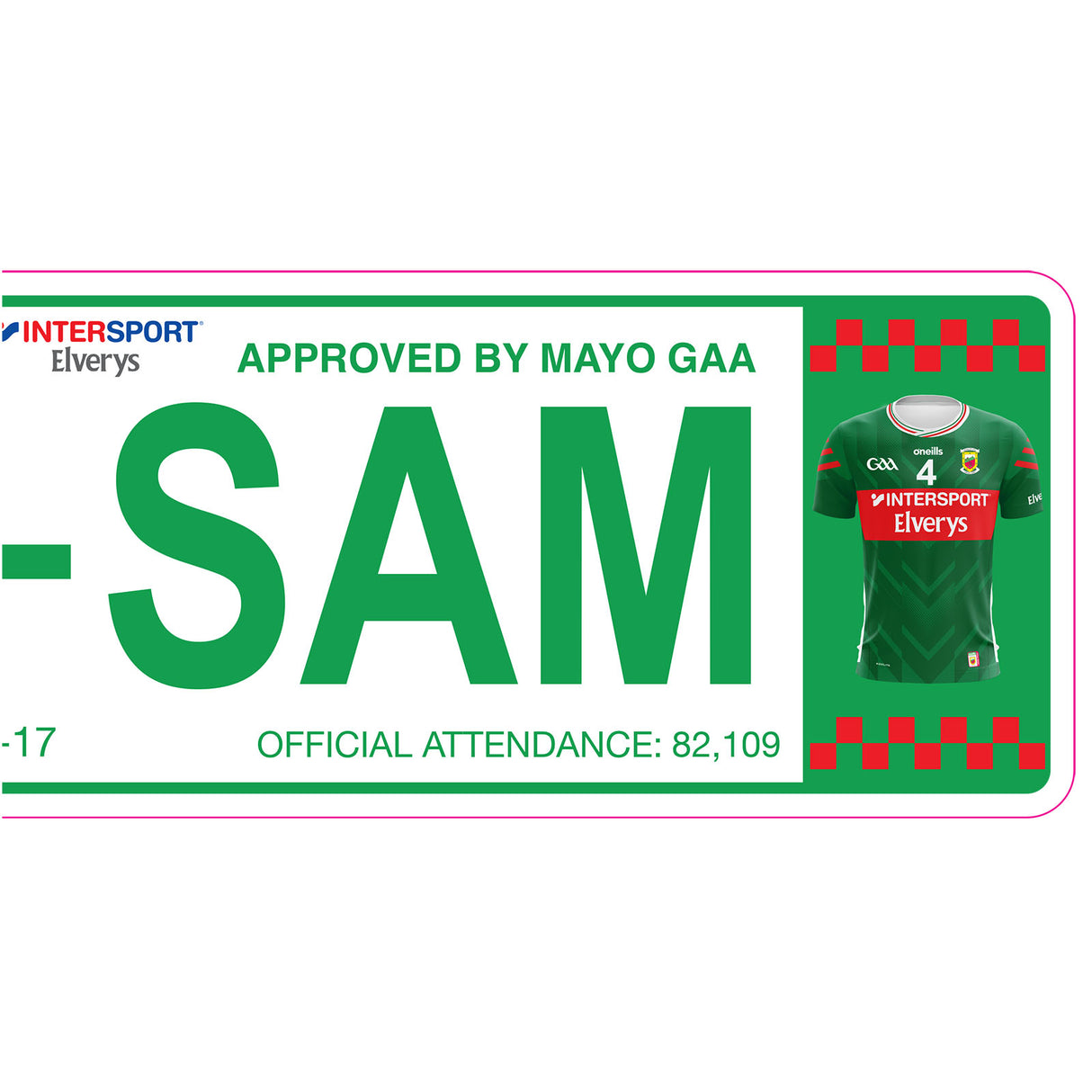26-MO-SAM Mayo GAA Number Plates