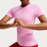 Nike Womens One Fitted SS Top Pink