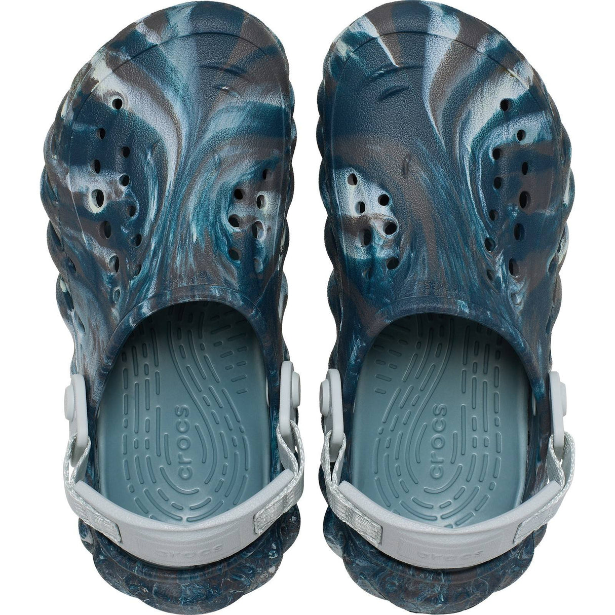 Crocs Echo Marbled Clog Junior Kids Beach Black Sand/Multi