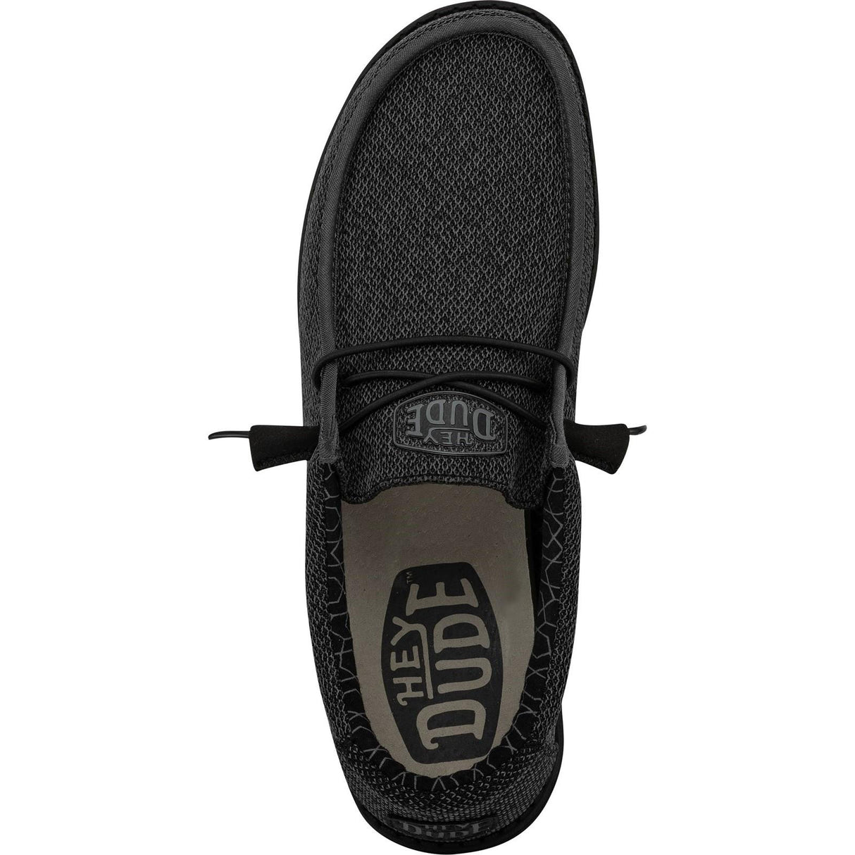 HEYDUDE Mens Wally Sox Shoe Micro Total Black
