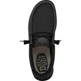 HEYDUDE Mens Wally Sox Shoe Micro Total Black