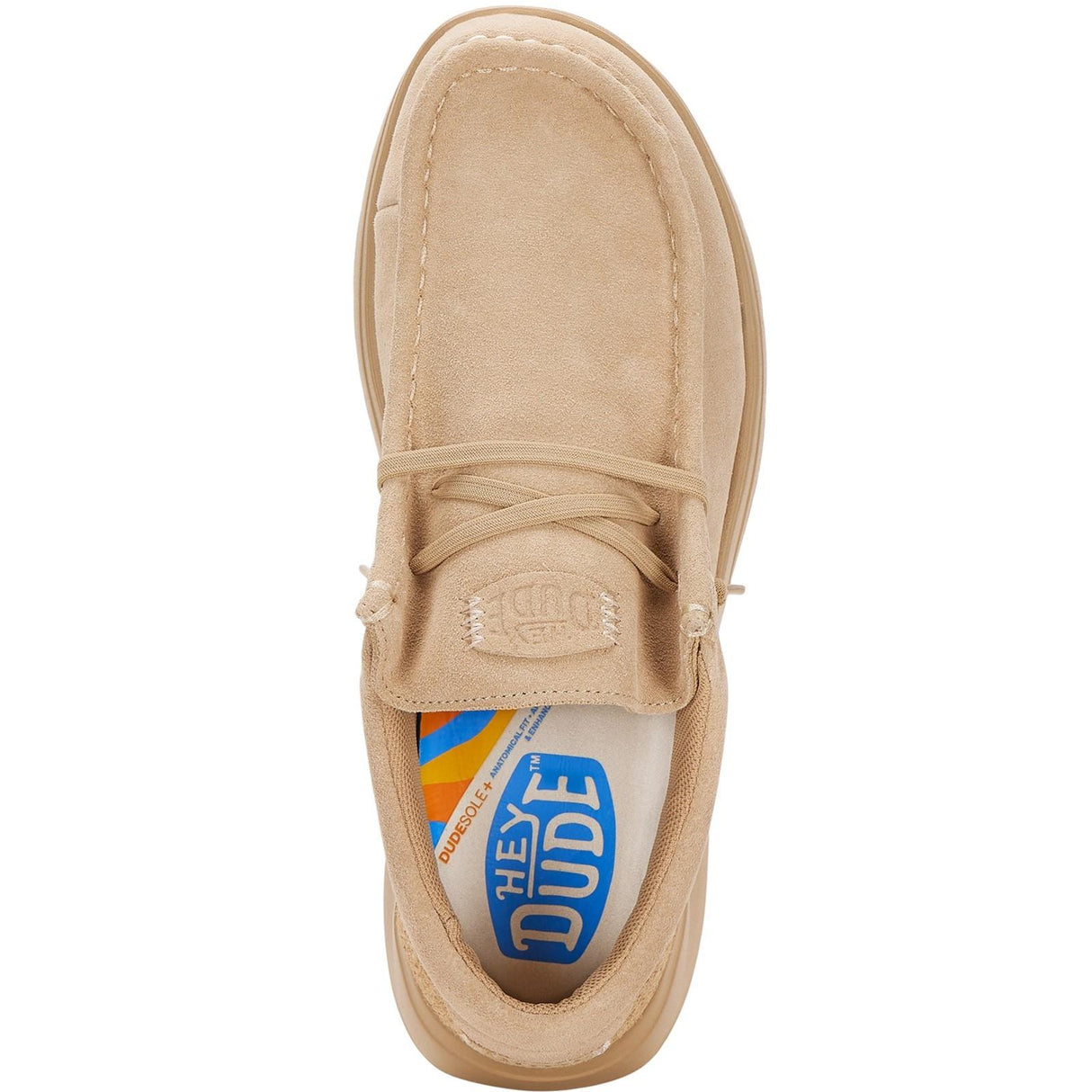 HEYDUDE Mens Wally X Suede Shoes Tan