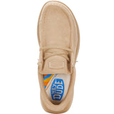 HEYDUDE Mens Wally X Suede Shoes Tan