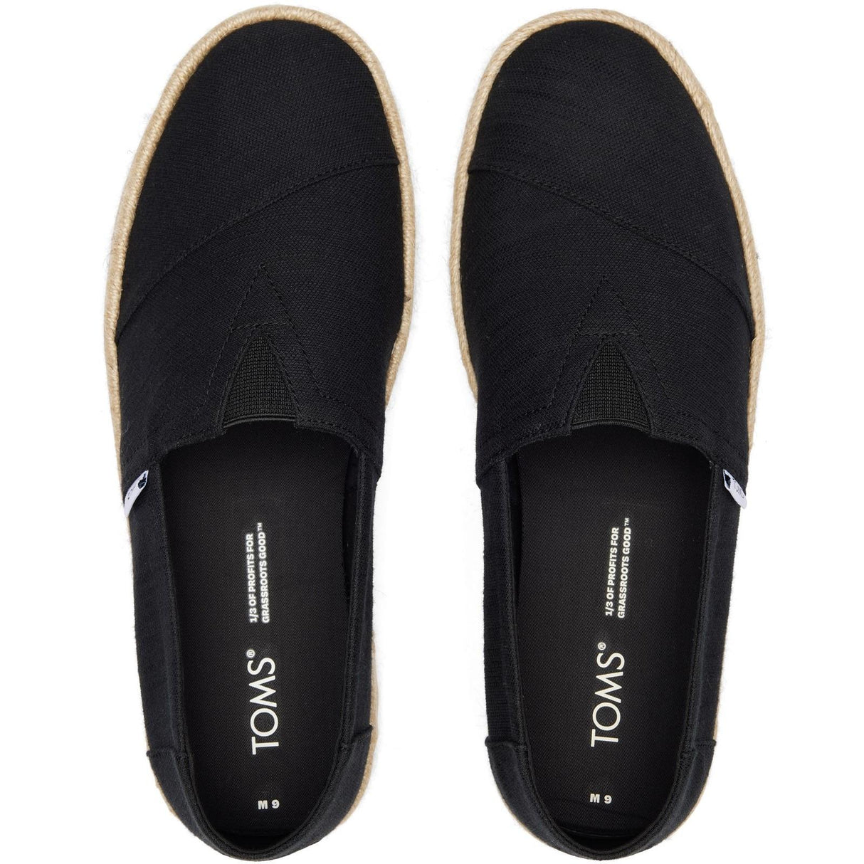 TOMS Mens Alpargata Rope 2.0 Shoe Black