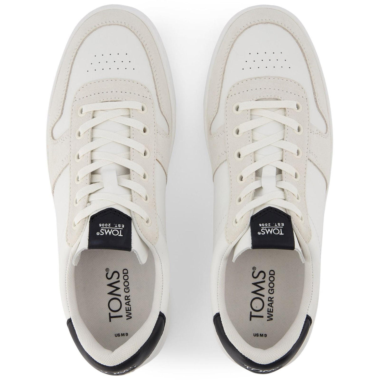 TOMS Mens TRVL LITE Court Trainer White/Black