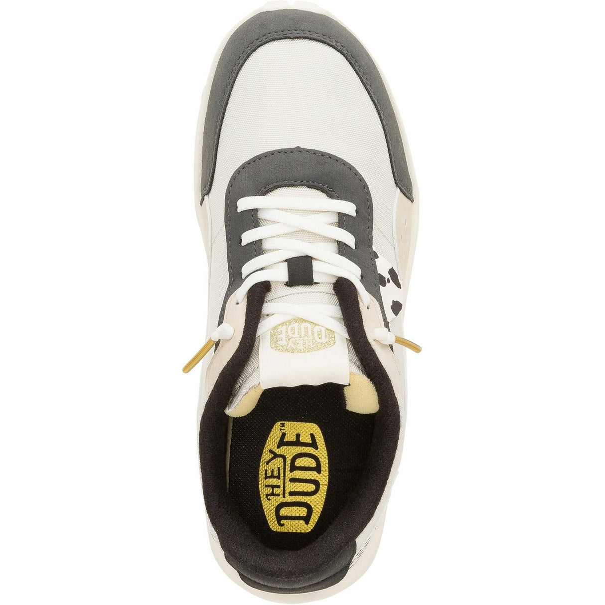 HEYDUDE Womens Hayden Shine Trainers Ivory/Multi