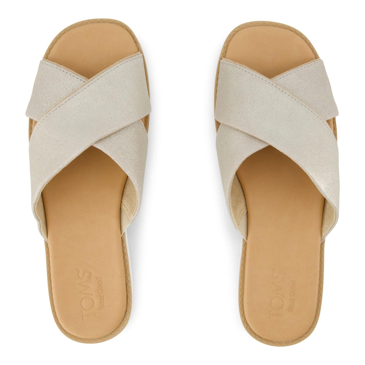 TOMS Womens Mae Crossover Sandal Champagne