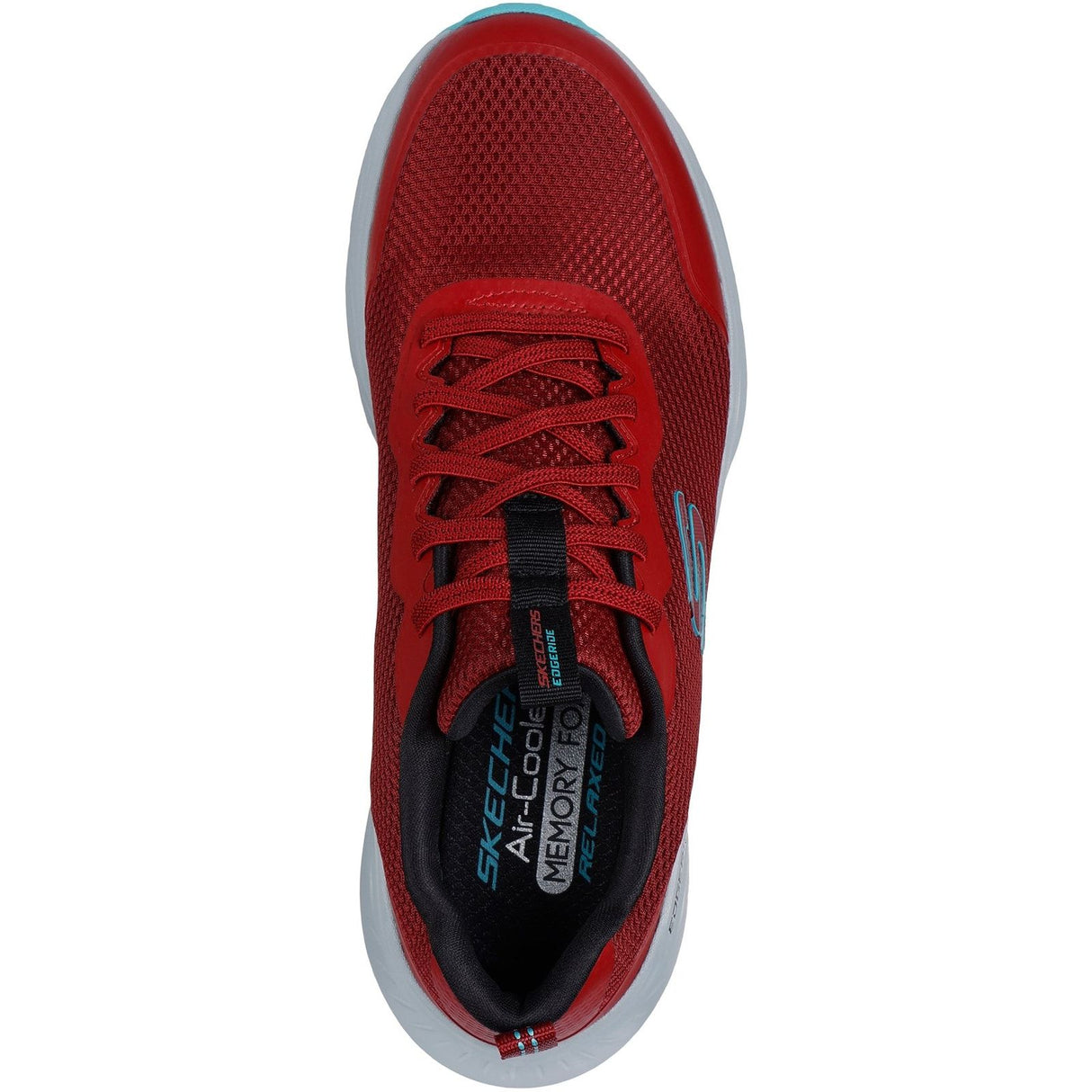 Skechers Mens Edgeride Rekze Shoe Burgundy/Grey