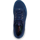 Skechers Womens Edgeride Power Flow Trainers Navy/Pink