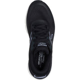 Skechers Womens D'Lux Walker 2.0 Active Pace Trainer Black/Lavender