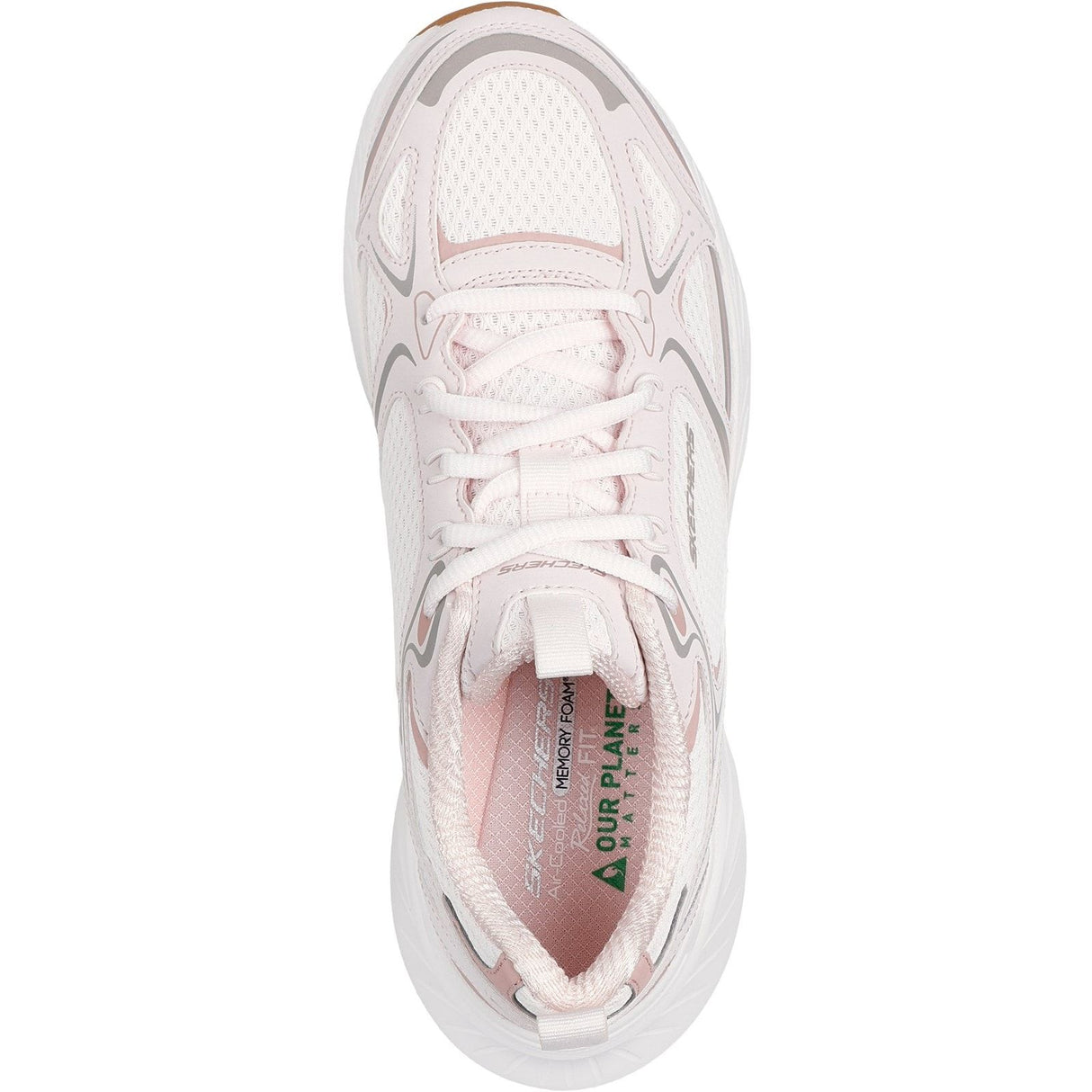 Skechers Womens Edgeride Silver Eclipse Trainers Pink