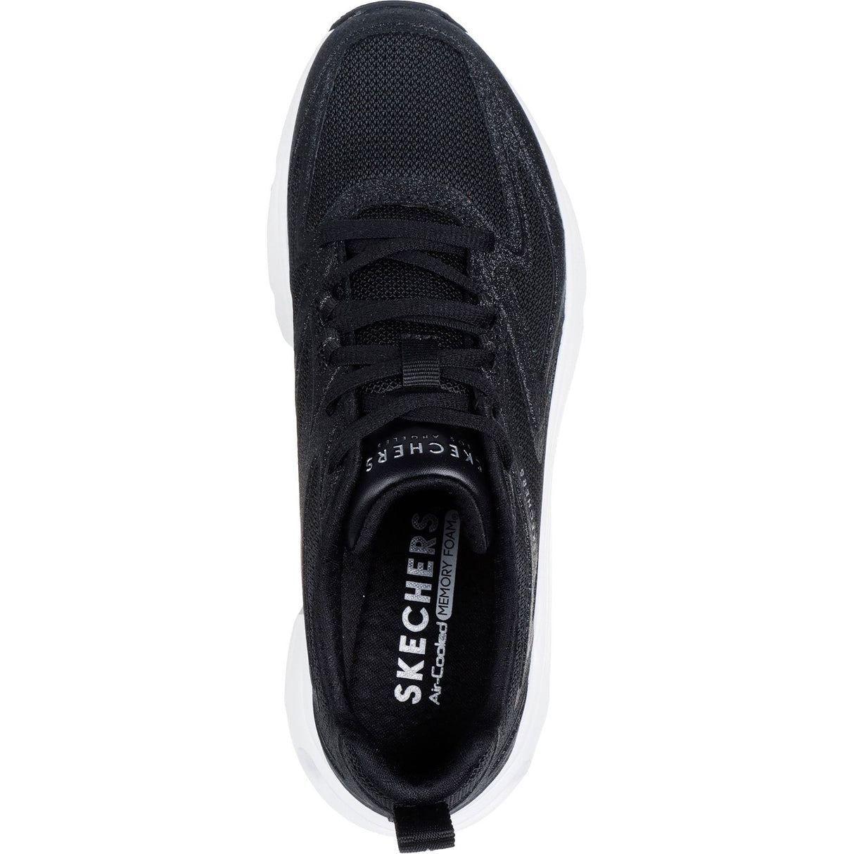 Skechers Womens Tres-Air Uno Glit-Airy Trainers Black