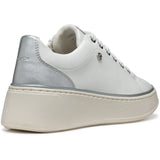 Geox Womens D SUNNETTY SNEAKERS White/Silver