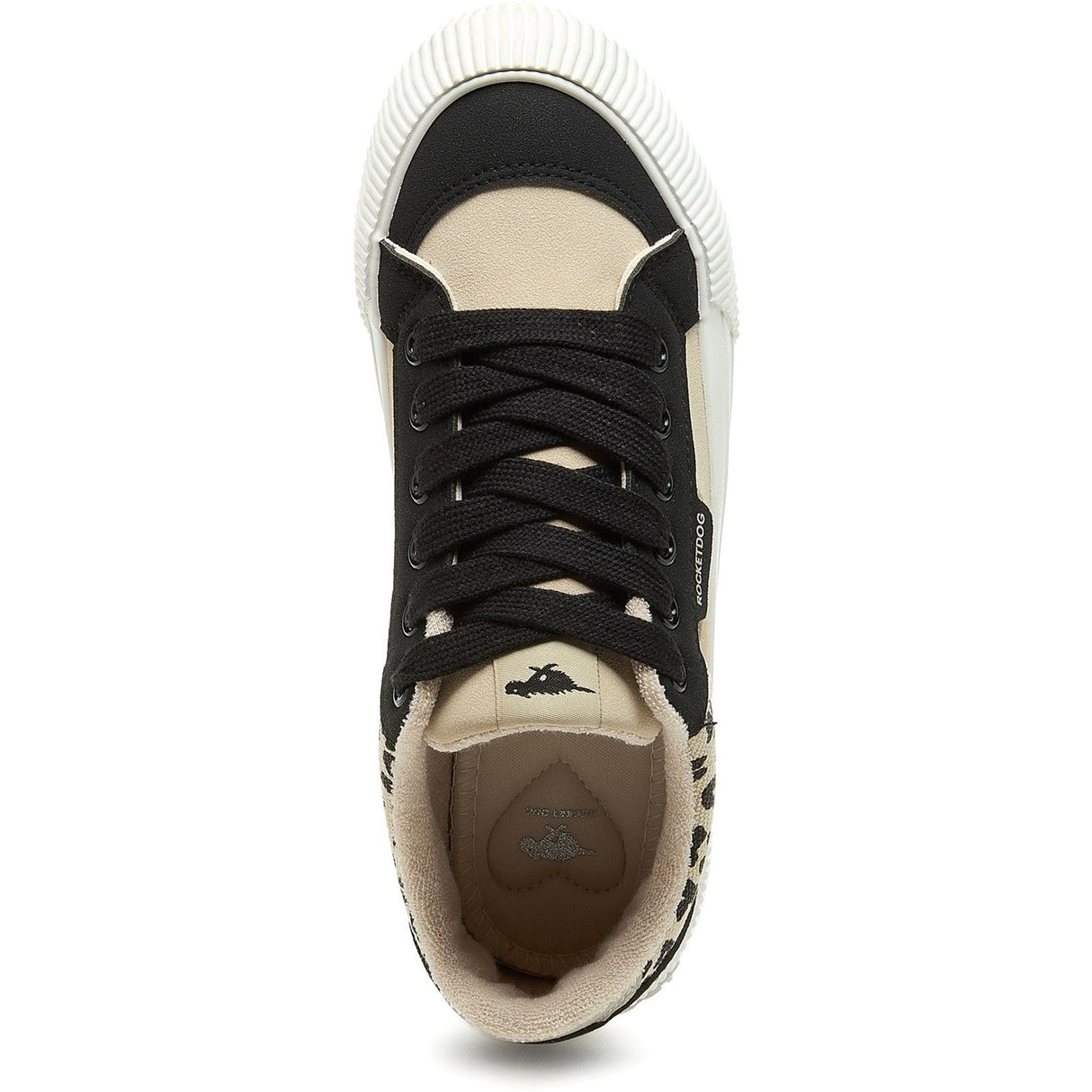 Rocket Dog Womens Cheery Blocked Trainer Black/Natural