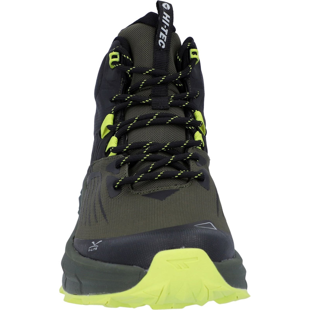 Hi-Tec Mens Fuse Trail Mid WP Trainers Black/Olive