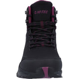 Hi-Tec Womens Jackdaw Mid Waterproof Boot Black/Burgundy