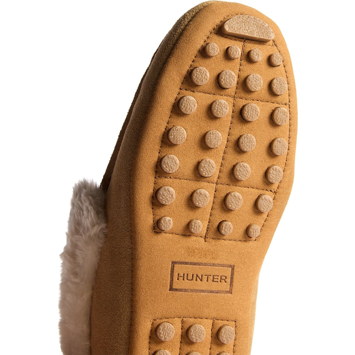Hunter Womens Womens Moccasin Slipper Sherpa Biscuit