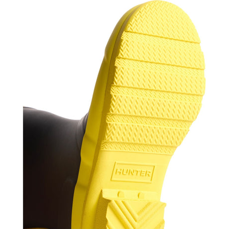 Hunter Junior Kids Junior Originals Boot Black/Illuminating Yellow