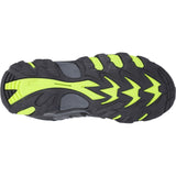 Hi-Tec Junior Boys Blackout Mid Boots Black/Lime