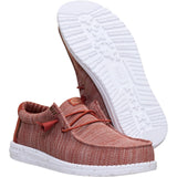HEYDUDE Mens Wally Stretch Mesh Shoes Burnt Red/Multi