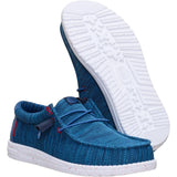 HEYDUDE Mens Wally Stretch Mesh Shoes Ensign Blue/Multi