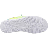 HEYDUDE Mens Wally Party Mesh Shoes Lime Punch/White