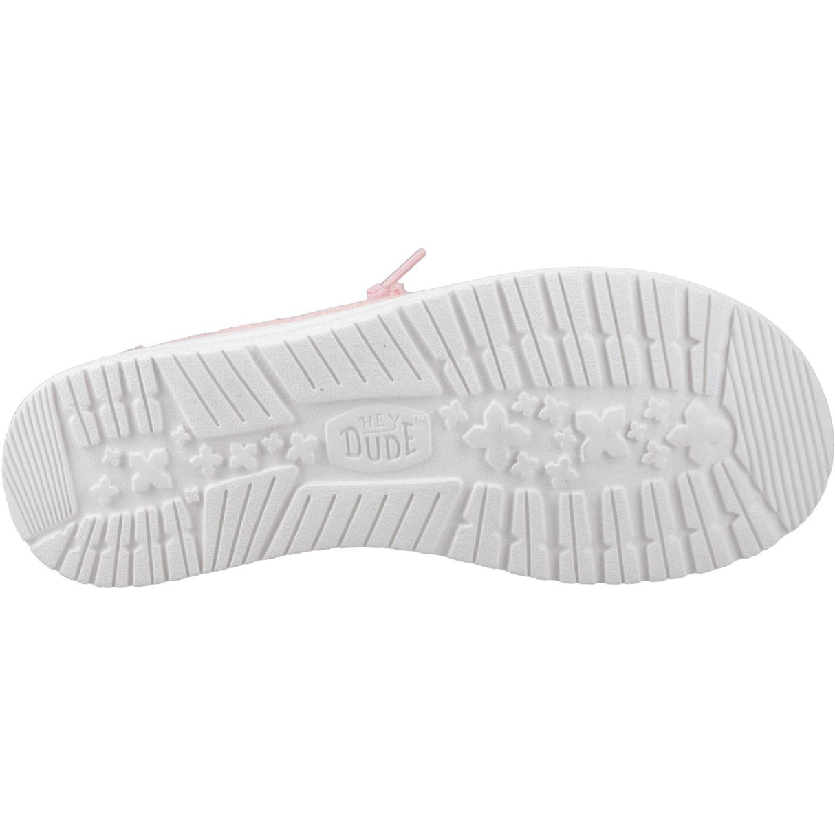 HEYDUDE Womens Wendy Eyelet Lace Shoes Pale Pink