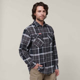 Hard Yakka Mens Core Flannel Shirt Charcoal