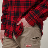 Hard Yakka Mens Core Flannel Shirt Red