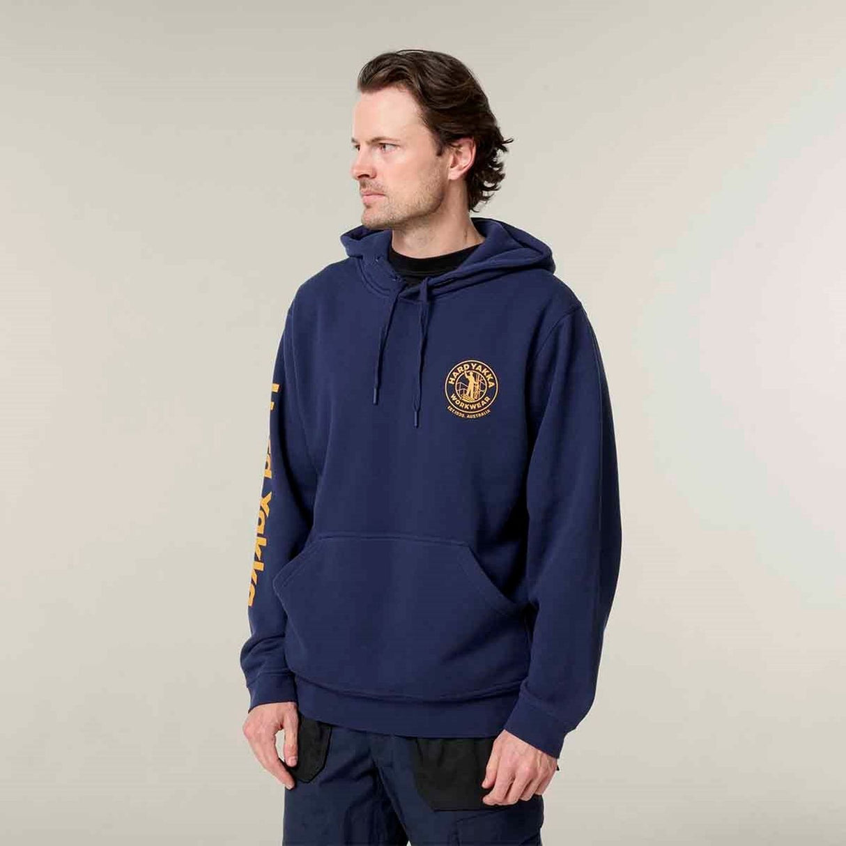 Hard Yakka Mens Heritage Hoodie Navy