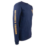 Hard Yakka Mens Heritage Icon Long Sleeve Tee Navy