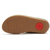 Fitflop Womens Lulu Lux Graphic-Weave Toe-Post Platino