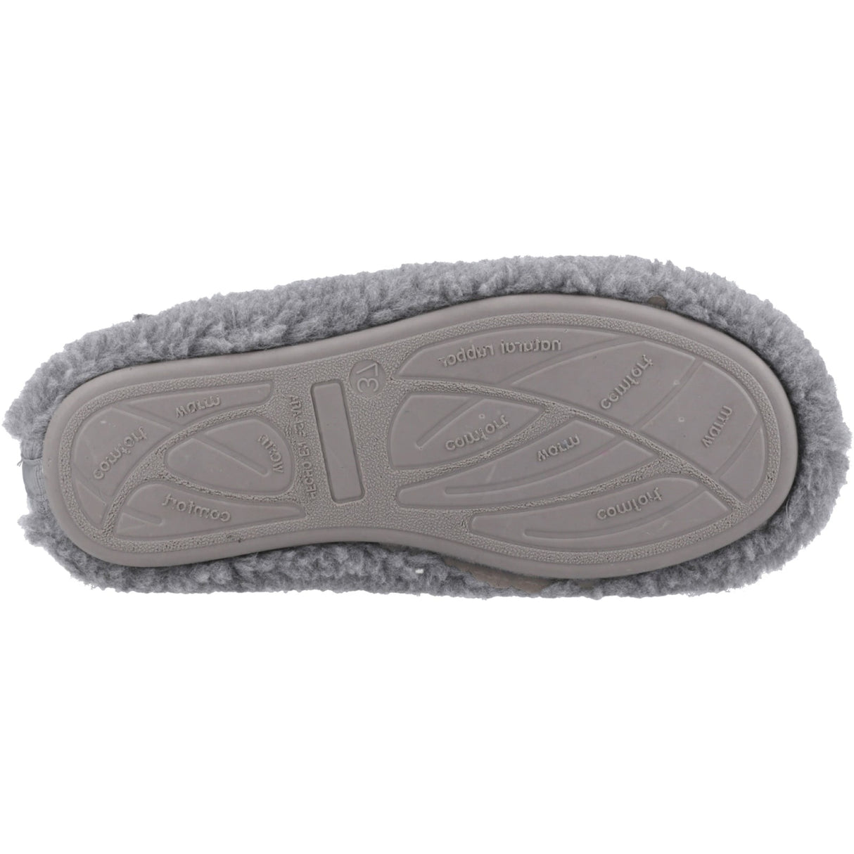 Hush Puppies Womens Good Slipper Teddy Mule Grey