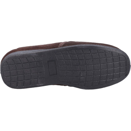 Fleet & Foster Mens Tim Twin Gusset Slipper Brown