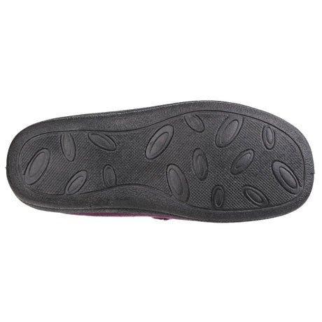 Fleet & Foster Womens Capa Touch Fastening Memory Foam Slipper Plum