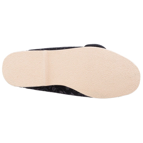 GBS Womens Nola Extra Wide Fit Ladies Slipper Black